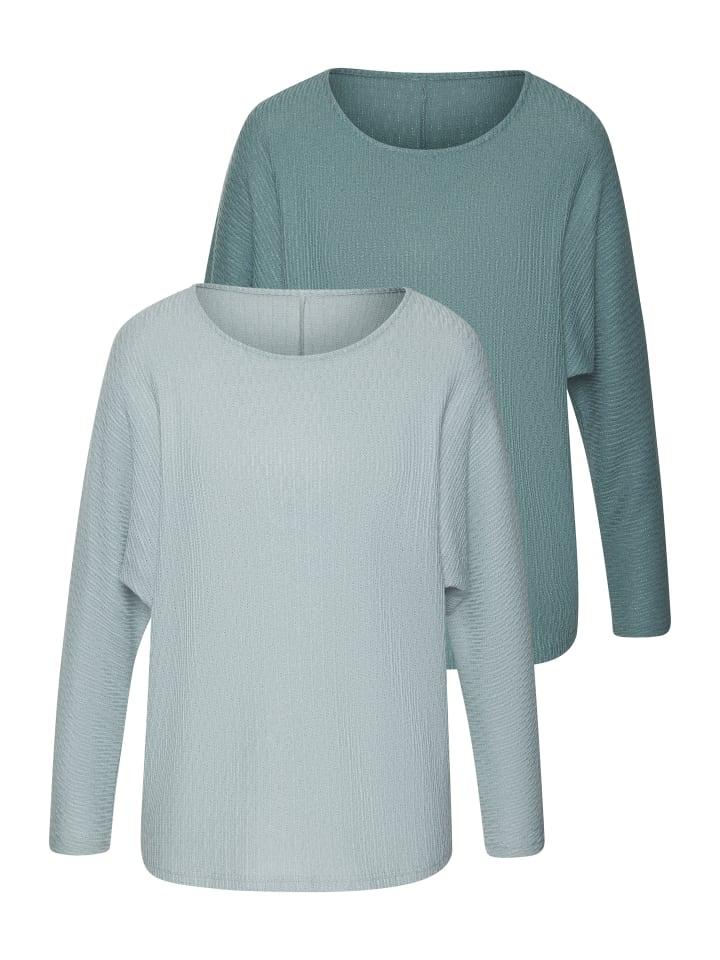 Рубашка с длинными рукавами в мятно-эвкалиптовом цвете Vivance
Рубашка с длинными рукавами в мятно-эвкалиптовом цвете Vivance