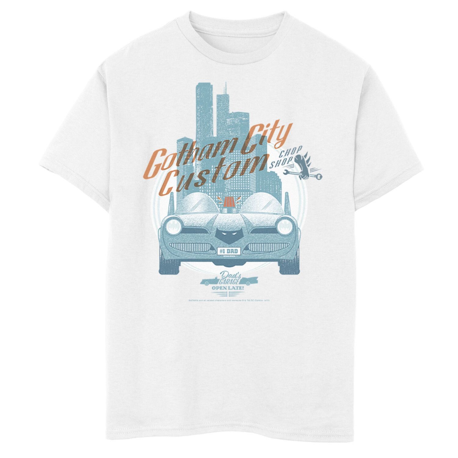 Футболка с плакатом и графическим изображением таможенного магазина Готэма для мальчиков 8–20 лет DC Comics Licensed Character
Футболка с плакатом и графическим изображением таможенного магазина Готэма для мальчиков 8–20 лет DC Comics Licensed Character