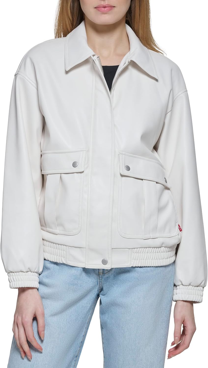 Женская куртка-бомбер Levi's из искусственной кожи для папы., New Oyster
Женская куртка-бомбер Levi's из искусственной кожи для папы., New Oyster