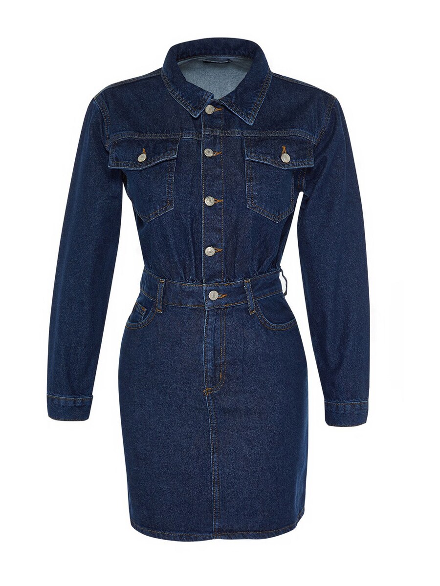 Платье-рубашка Trendyol, темно-синий
Платье-рубашка Trendyol, темно-синий