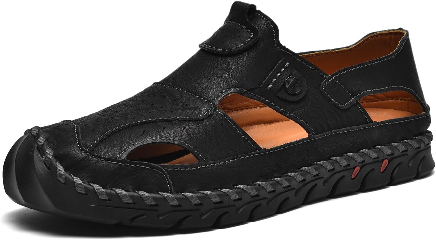 Мужские сандалии для пеших прогулок с закрытым носком из удобной кожи, с поддержкой свода стопы, удобная водонепроницаемая обувь для спорта, активного отдыха и пляжа Generic, черный
Мужские сандалии для пеших прогулок с закрытым носком из удобной кожи, с поддержкой свода стопы, удобная водонепроницаемая обувь для спорта, активного отдыха и пляжа Generic, черный