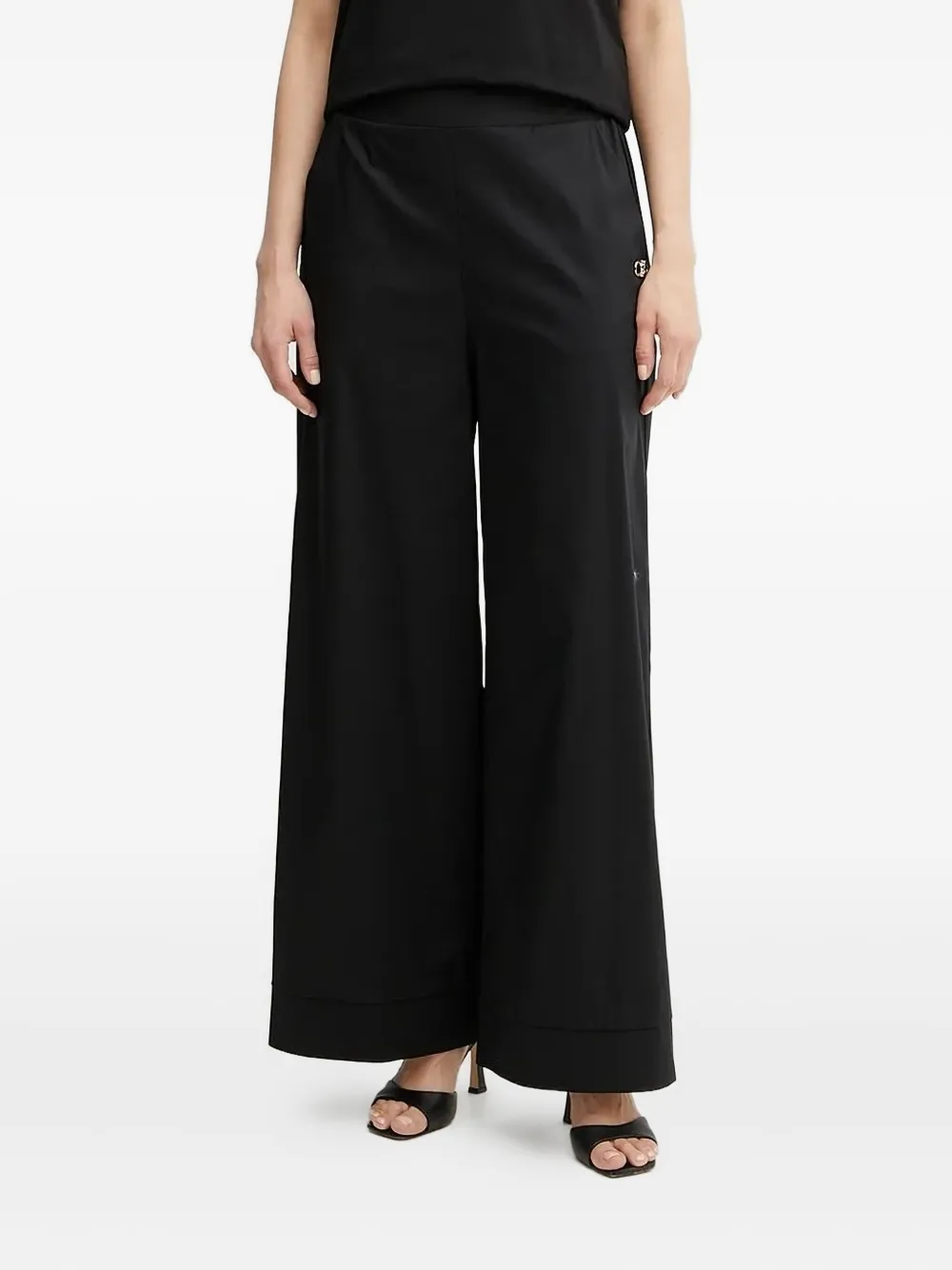 Брюки широкие с эластичной талией LIU JO, черный
Брюки широкие с эластичной талией LIU JO, черный