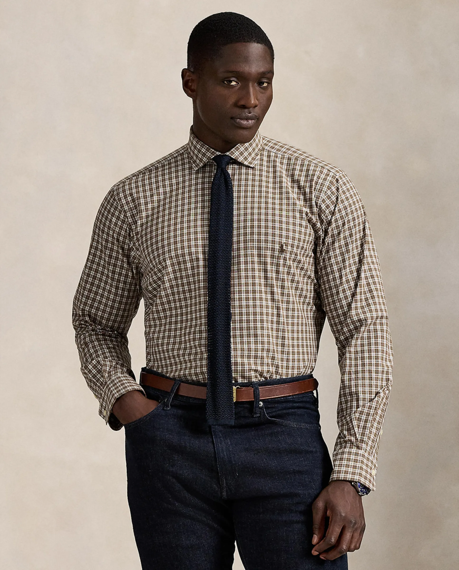 Классическая мужская рубашка из эластичной поплиновой ткани больших размеров Polo Ralph Lauren, коричневый
Классическая мужская рубашка из эластичной поплиновой ткани больших размеров Polo Ralph Lauren, коричневый