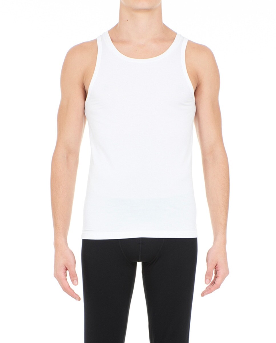 Мужская белая хлопковая майка без рукавов Hom, белый
Мужская белая хлопковая майка без рукавов Hom, белый