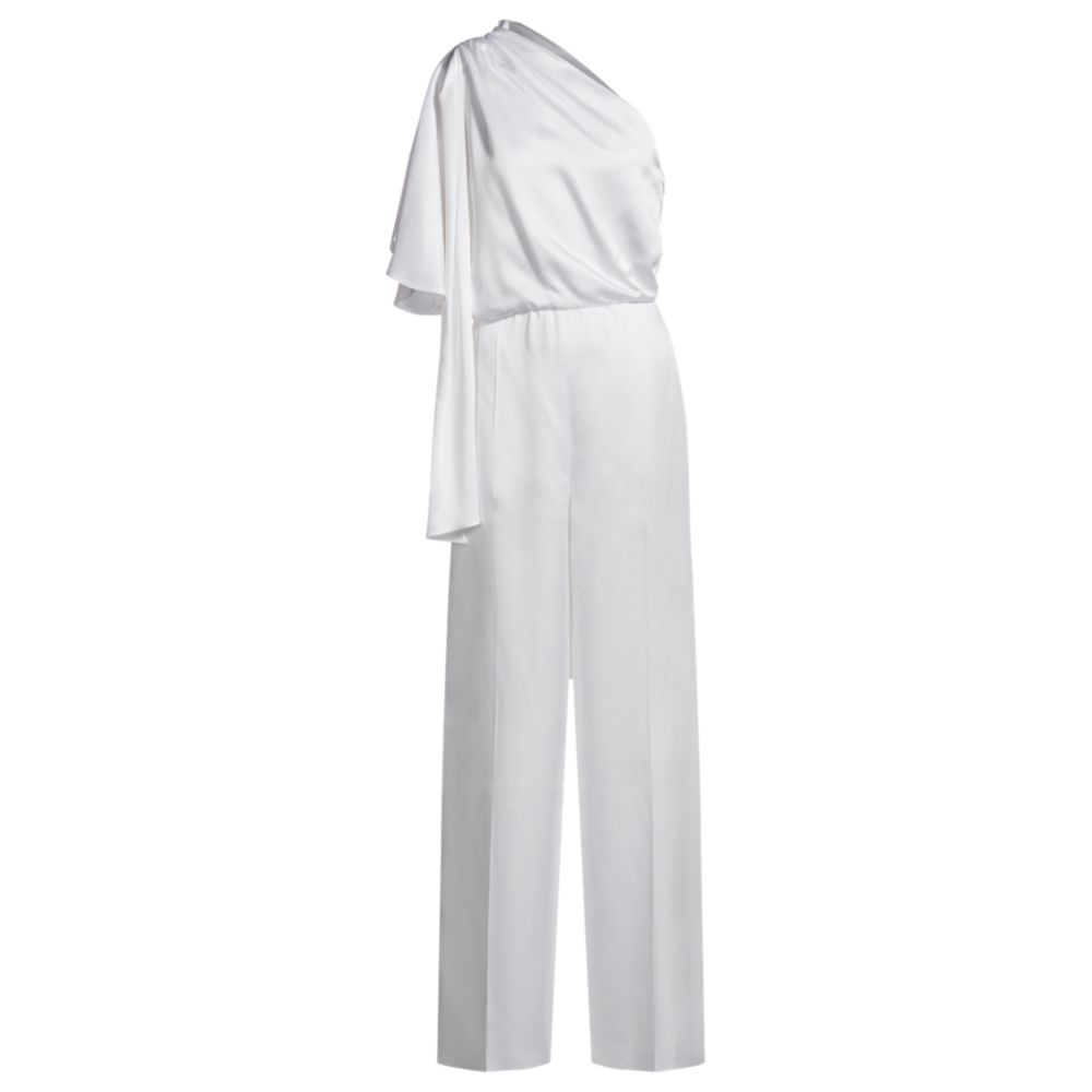 Комбинезон на одно плечо с завязкой на горловине BOSS, белый
Комбинезон на одно плечо с завязкой на горловине BOSS, белый