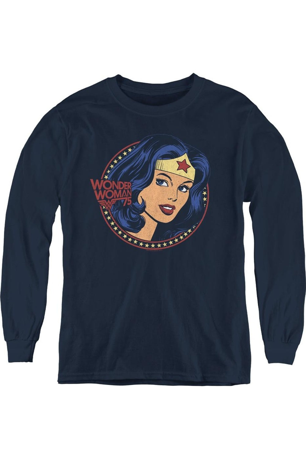 Футболка с длинным рукавом и принтом «Чудо-женщина 75 звезд» от DC Comics Gildan, темно-синий
Футболка с длинным рукавом и принтом «Чудо-женщина 75 звезд» от DC Comics Gildan, темно-синий