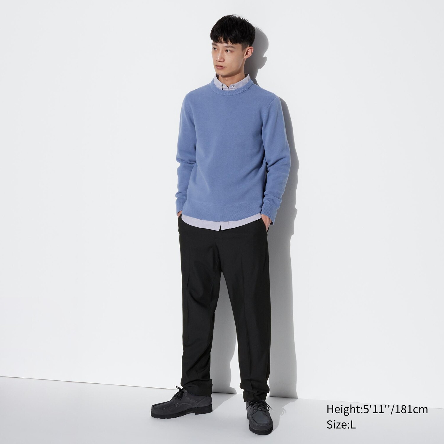 Брюки UNIQLO Smart шерстяные, черный 
Брюки UNIQLO Smart шерстяные, черный