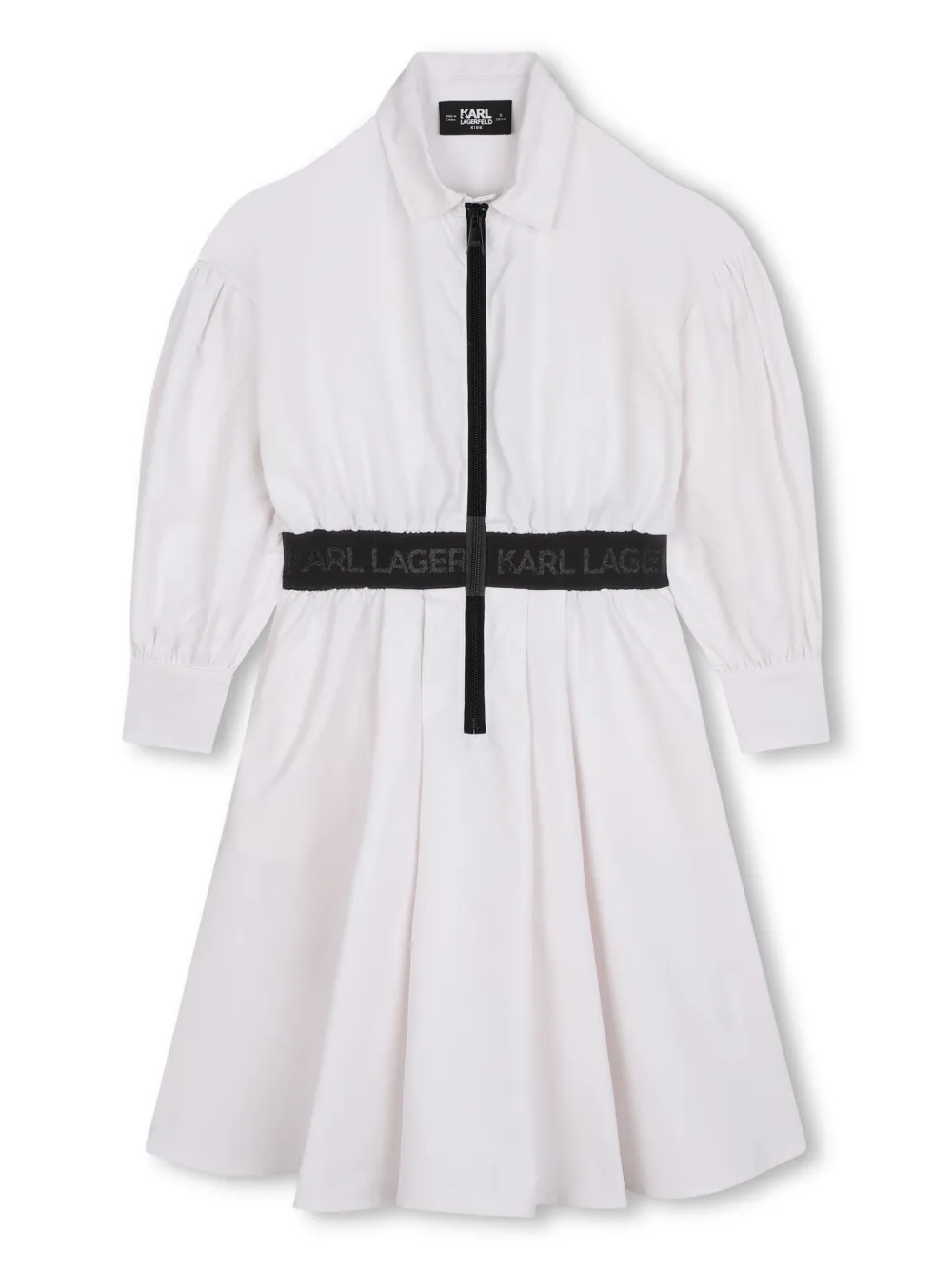 Платье с объемными рукавами и логотипом KARL LAGERFELD KIDS, белый
Платье с объемными рукавами и логотипом KARL LAGERFELD KIDS, белый