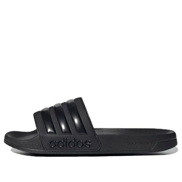Тапочки adilette shower slide 'triple black' Adidas, черный 
Тапочки adilette shower slide 'triple black' Adidas, черный
