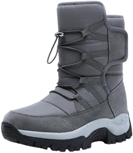 Мужские зимние ботинки для снега с противоскользящей подошвой, водонепроницаемые, утепленные мехом, средние по голенище, для зимних прогулок Hhhchpm, серый
Мужские зимние ботинки для снега с противоскользящей подошвой, водонепроницаемые, утепленные мехом, средние по голенище, для зимних прогулок Hhhchpm, серый