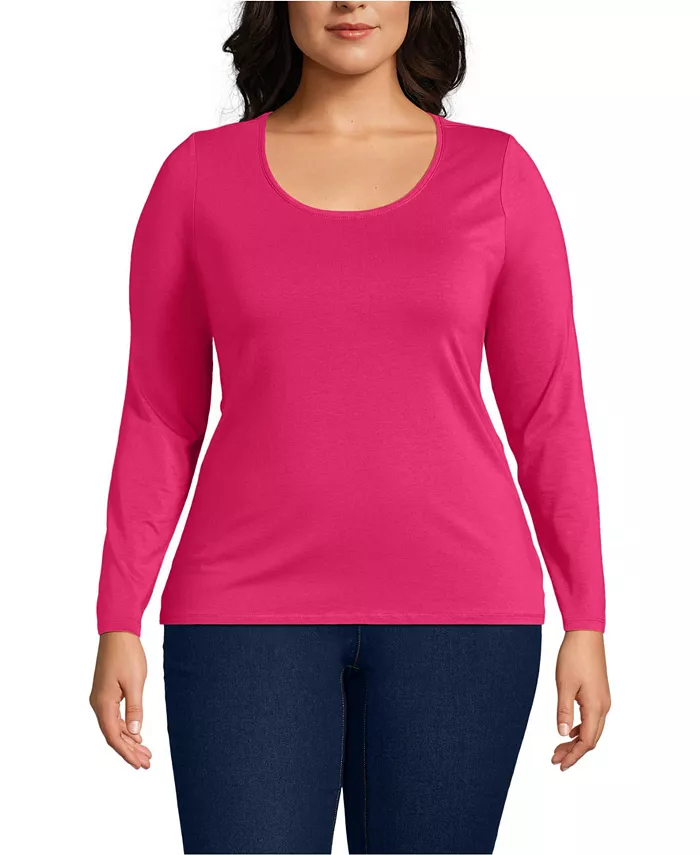 Женская футболка больших размеров из лёгкого джерси с длинным рукавом и глубоким вырезом Lands' End, красный
Женская футболка больших размеров из лёгкого джерси с длинным рукавом и глубоким вырезом Lands' End, красный