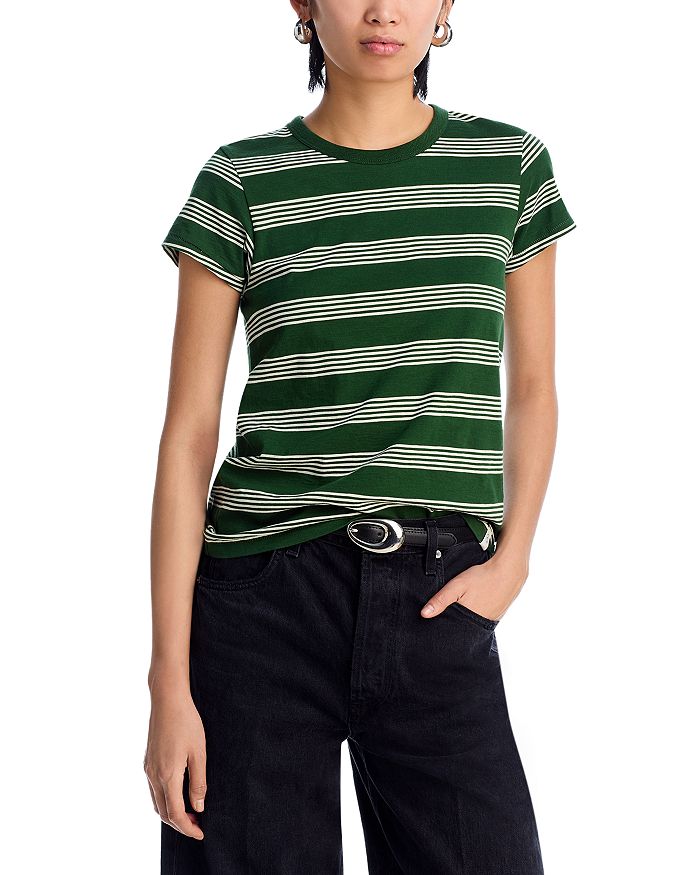 Футболка в полоску с эффектом неравномерного прядения rag & bone, зеленый
Футболка в полоску с эффектом неравномерного прядения rag & bone, зеленый