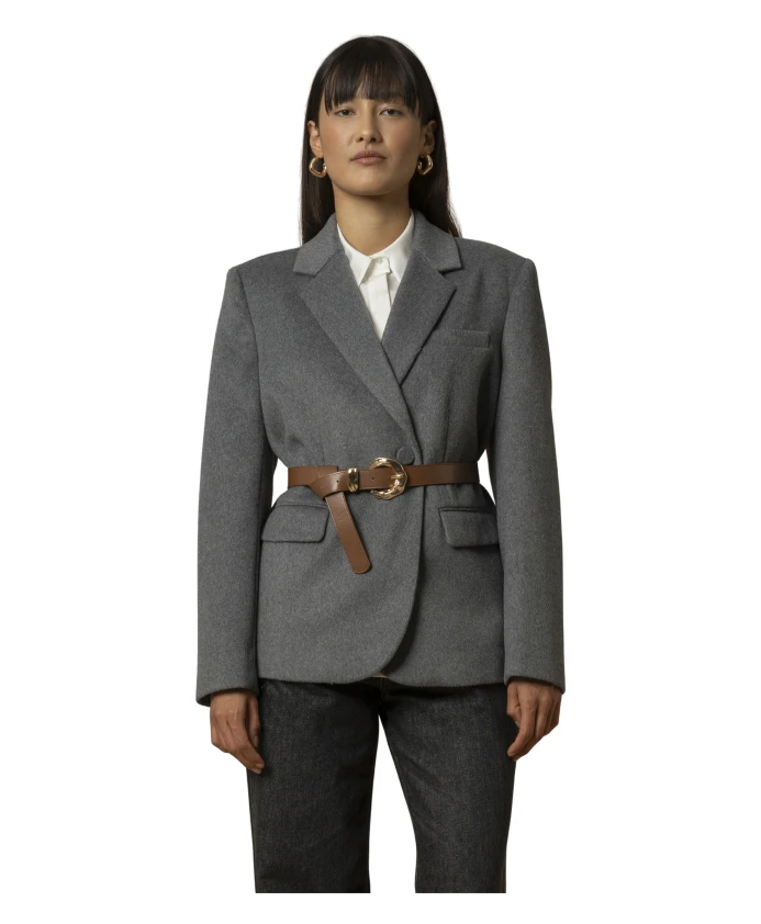 Стильный пиджак с поясом Kocca, серый
Стильный пиджак с поясом Kocca, серый