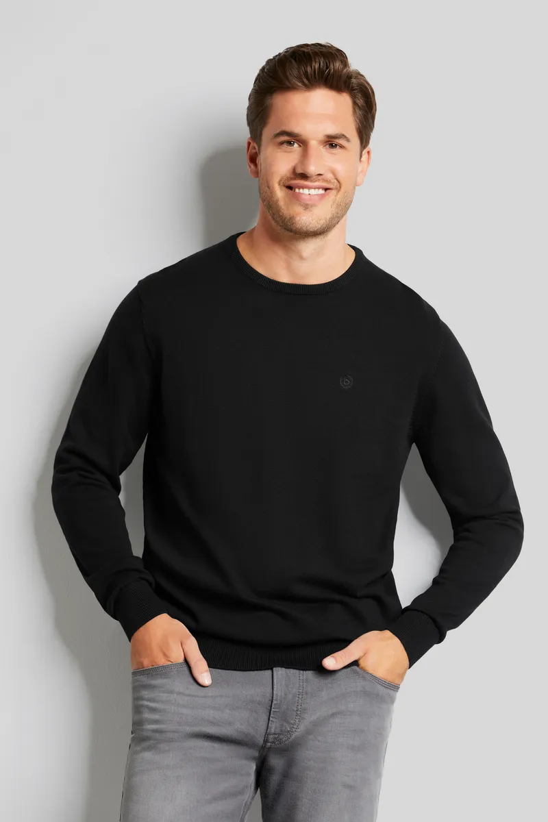 Свитер bugatti с круглым вырезом из чистого хлопка, черный
Свитер bugatti с круглым вырезом из чистого хлопка, черный