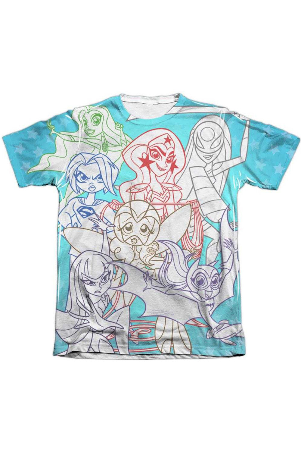 Футболка с коротким рукавом для взрослых из полиэстера DC Comics Superhero Girls Justice Gang (принт спереди/сзади) Gildan, белый
Футболка с коротким рукавом для взрослых из полиэстера DC Comics Superhero Girls Justice Gang (принт спереди/сзади) Gildan, белый