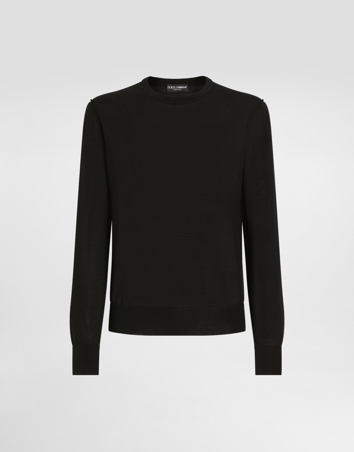 Кашемировый свитер с круглым вырезом Dolce & Gabbana, черный
Кашемировый свитер с круглым вырезом Dolce & Gabbana, черный
