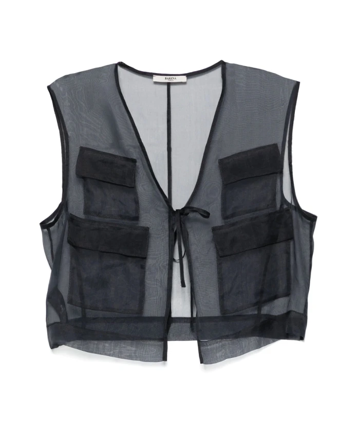 Темно-Синий полупрозрачный жилет без рукавов Barena Venezia, синий
Темно-Синий полупрозрачный жилет без рукавов Barena Venezia, синий