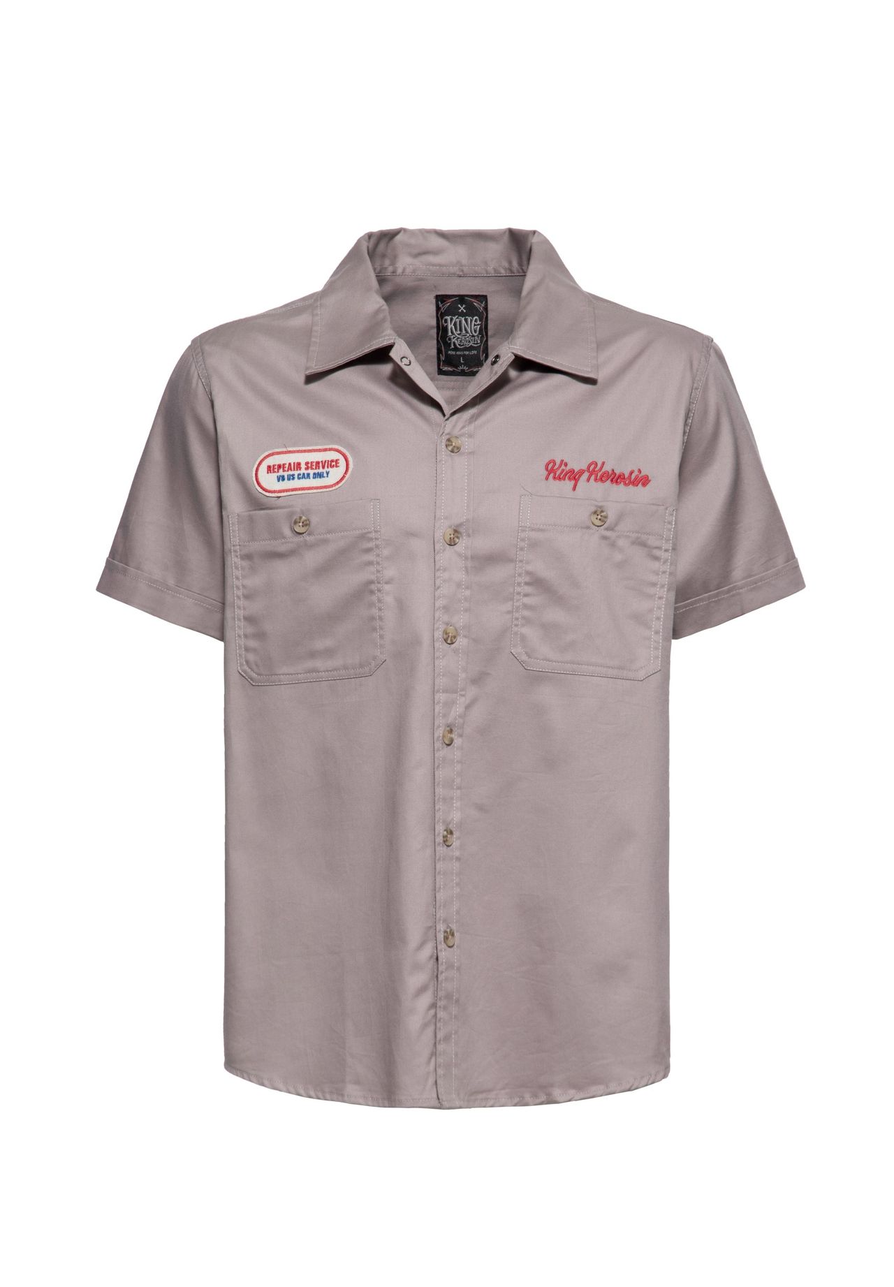 Рубашка с короткими рукавами и нашивкой Speed Kings на спине KING KEROSIN, серый
Рубашка с короткими рукавами и нашивкой Speed Kings на спине KING KEROSIN, серый