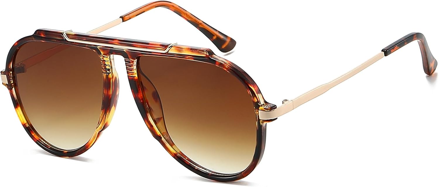 Солнцезащитные очки-авиаторы EYLRIM большого размера в стиле ретро для женщин и мужчин, модные солнцезащитные очки в стиле 70-х с золотистым металлическим покрытием, очки-пилот, Tortoise Frame/Gradient Brown Lens
Солнцезащитные очки-авиаторы EYLRIM большого размера в стиле ретро для женщин и мужчин, модные солнцезащитные очки в стиле 70-х с золотистым металлическим покрытием, очки-пилот, Tortoise Frame/Gradient Brown Lens