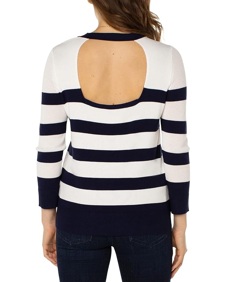 Свитер Liverpool Los Angeles 3/4 Sleeve Mock Neck Sweater with Open Back Detail, цвет Dark Navy/Fresh White
Свитер Liverpool Los Angeles 3/4 Sleeve Mock Neck Sweater with Open Back Detail, цвет Dark Navy/Fresh White