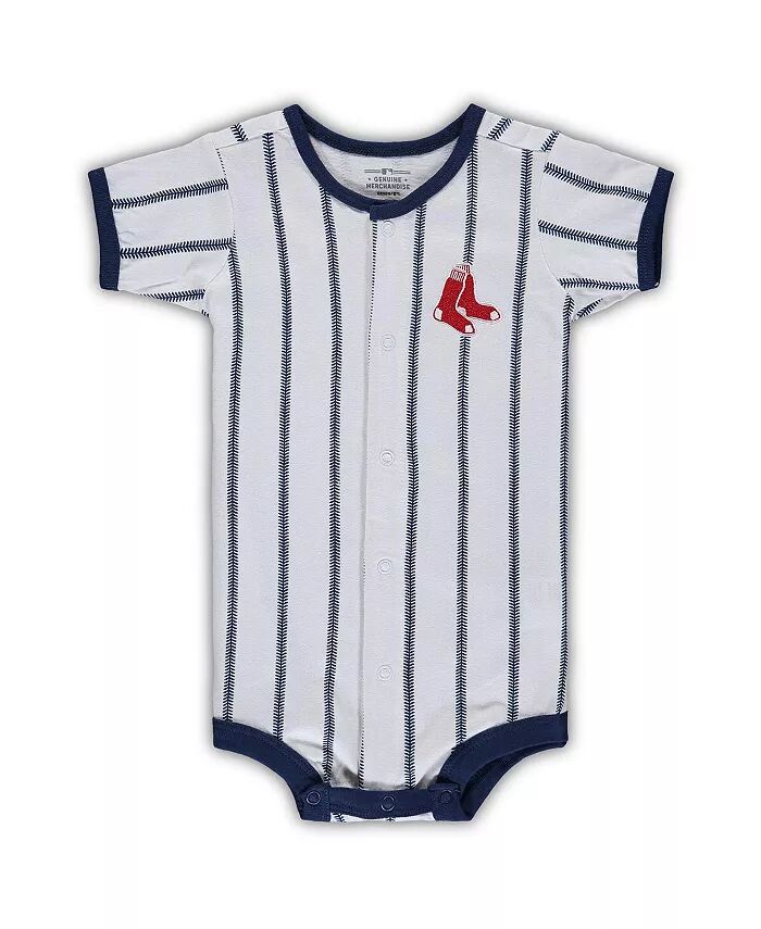 Белый комбинезон в полоску для мальчиков и девочек Boston Red Sox Power Hitter Outerstuff
Белый комбинезон в полоску для мальчиков и девочек Boston Red Sox Power Hitter Outerstuff