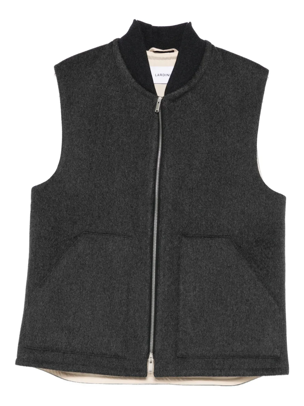 Жилет с бейсбольным воротником Lardini, серый
Жилет с бейсбольным воротником Lardini, серый