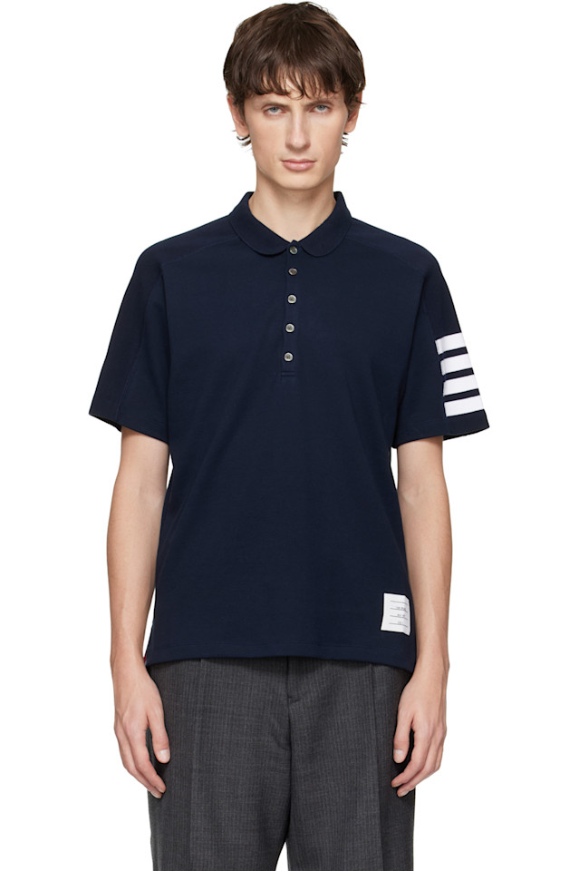 Миланская хлопковая поло с 4 полосами Thom Browne, темно-синий
Миланская хлопковая поло с 4 полосами Thom Browne, темно-синий