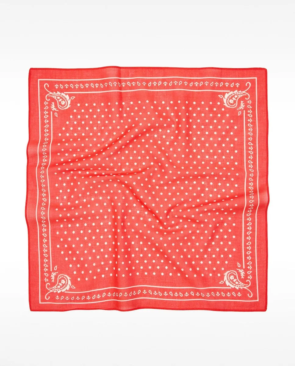 Платок квадратный 100% хлопок с принтом в горошек Parfois, красный
Платок квадратный 100% хлопок с принтом в горошек Parfois, красный