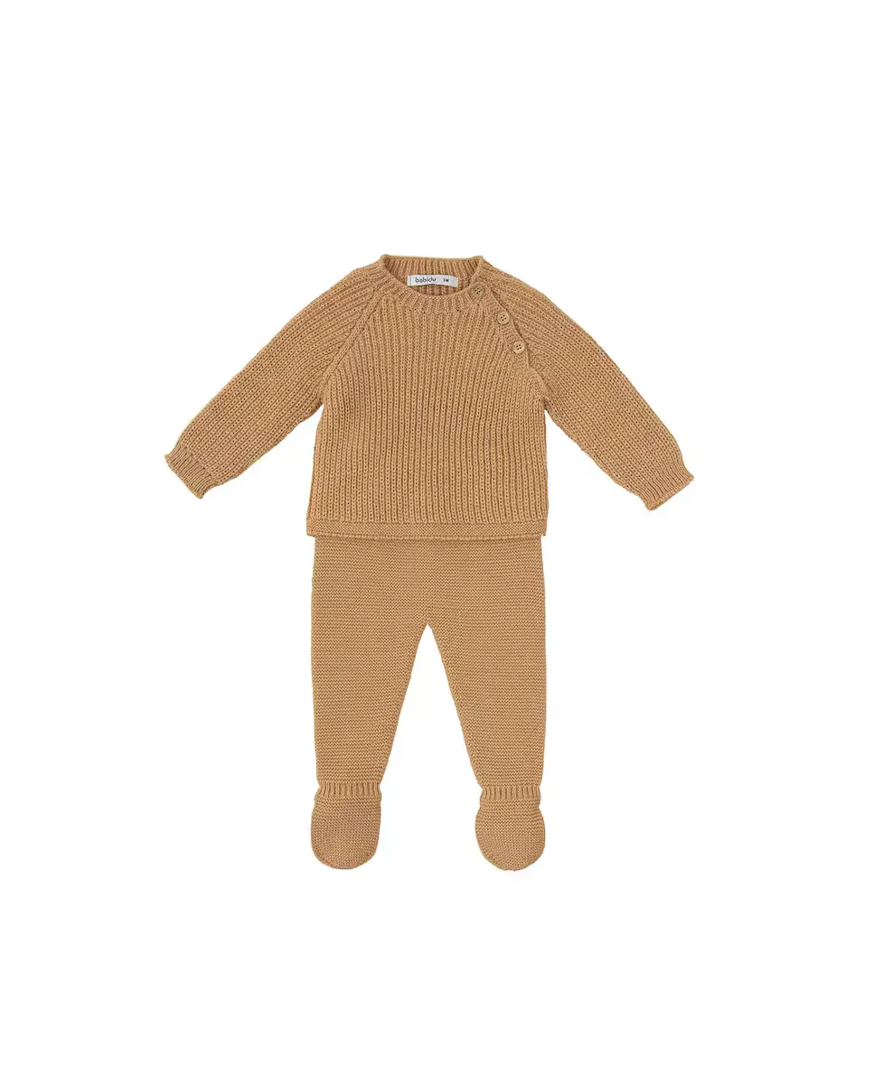 Вязаный детский комплект из свитера и леггинсов BABIDÚ, цвет Camel
Вязаный детский комплект из свитера и леггинсов BABIDÚ, цвет Camel