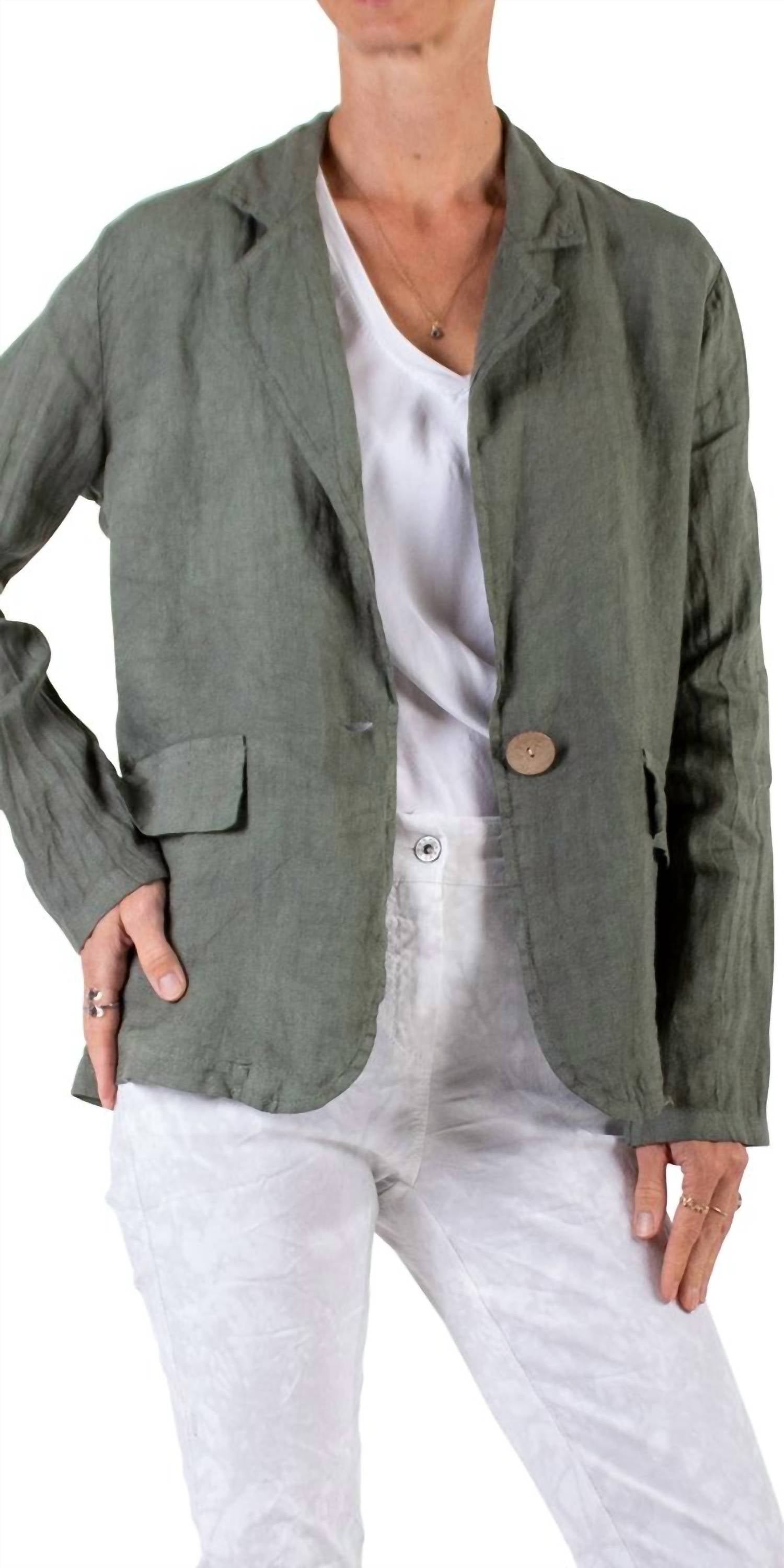 Льняной блейзер с длинными рукавами Sabrina оливкового цвета Gigi Moda, оливковый
Льняной блейзер с длинными рукавами Sabrina оливкового цвета Gigi Moda, оливковый