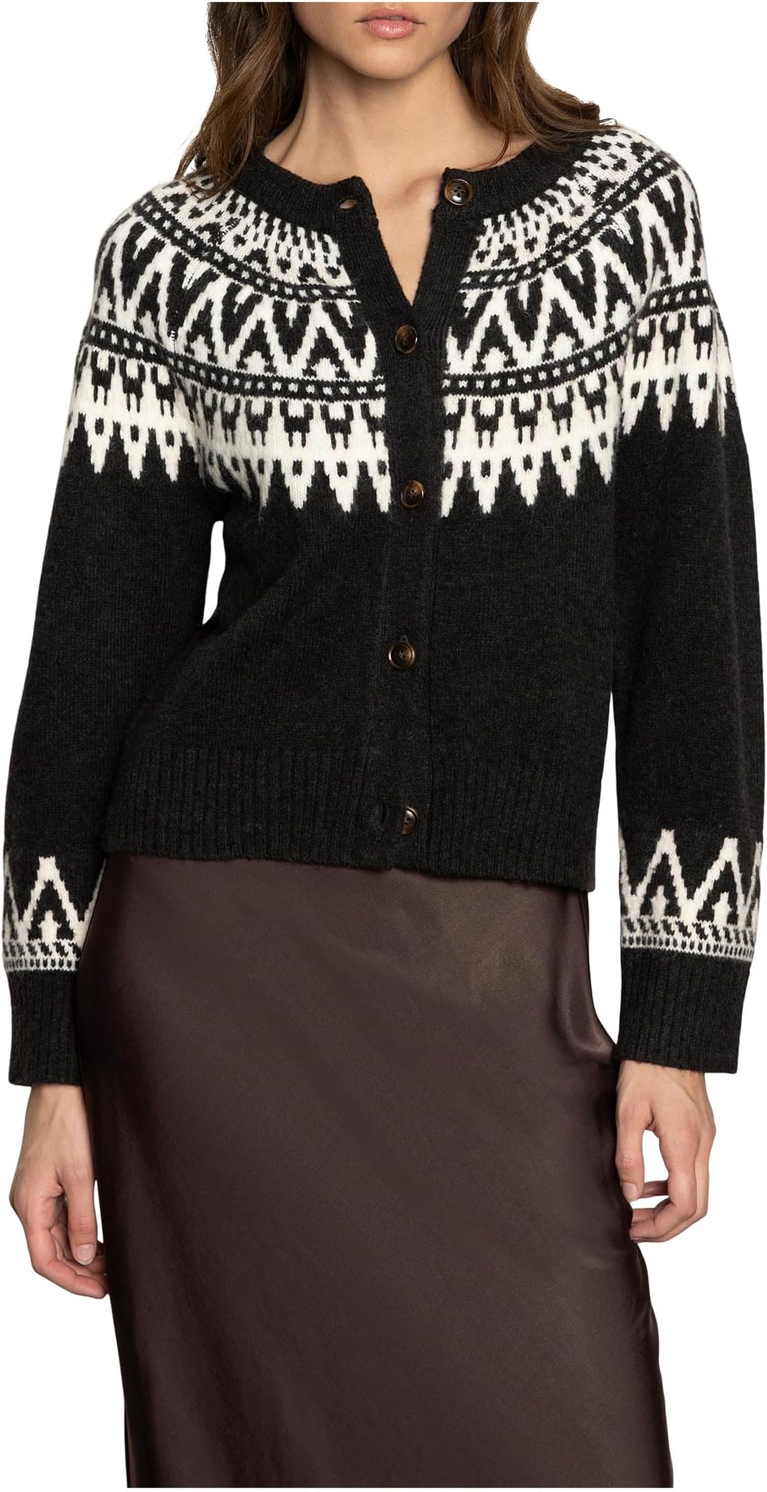 Свитер Sanctuary Women's Fairisle Crewneck Cardi, Ink Multi
Свитер Sanctuary Women's Fairisle Crewneck Cardi, Ink Multi