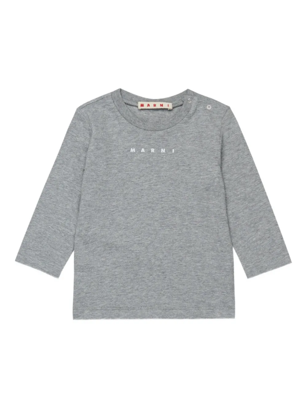 Топ с длинными рукавами и вышитым логотипом Marni Kids, серый
Топ с длинными рукавами и вышитым логотипом Marni Kids, серый