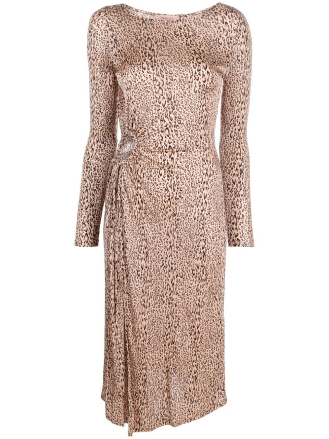 TWINSET платье миди с леопардовым принтом и сборками, нейтральный цвет
TWINSET платье миди с леопардовым принтом и сборками, нейтральный цвет