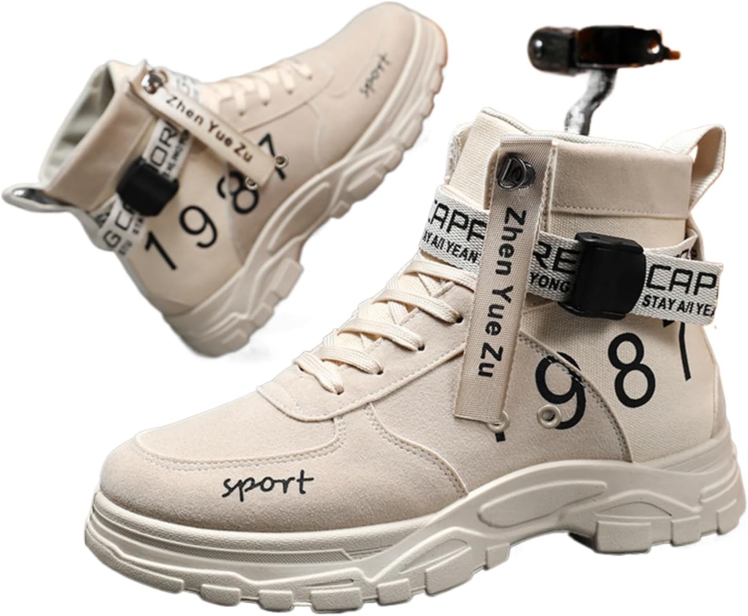 Мужские черные высокие тактические ботинки, стиль 1987, граффити боевые ботинки с регулируемыми ремешками, нескользящая обувь для улицы Aokisx
Мужские черные высокие тактические ботинки, стиль 1987, граффити боевые ботинки с регулируемыми ремешками, нескользящая обувь для улицы Aokisx