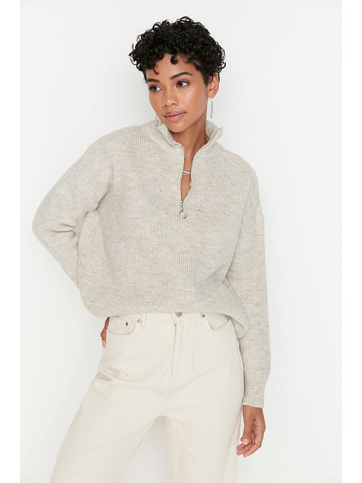 Пуловер trendyol, бежевый
Пуловер trendyol, бежевый