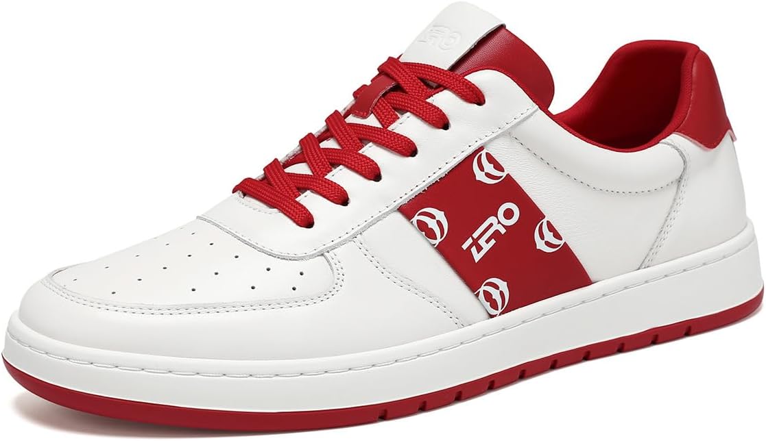 Мужские повседневные кожаные кроссовки ZRO - дышащие туфли из натуральной коровьей кожи на шнуровке для офиса и улицы, белый/красный
Мужские повседневные кожаные кроссовки ZRO - дышащие туфли из натуральной коровьей кожи на шнуровке для офиса и улицы, белый/красный