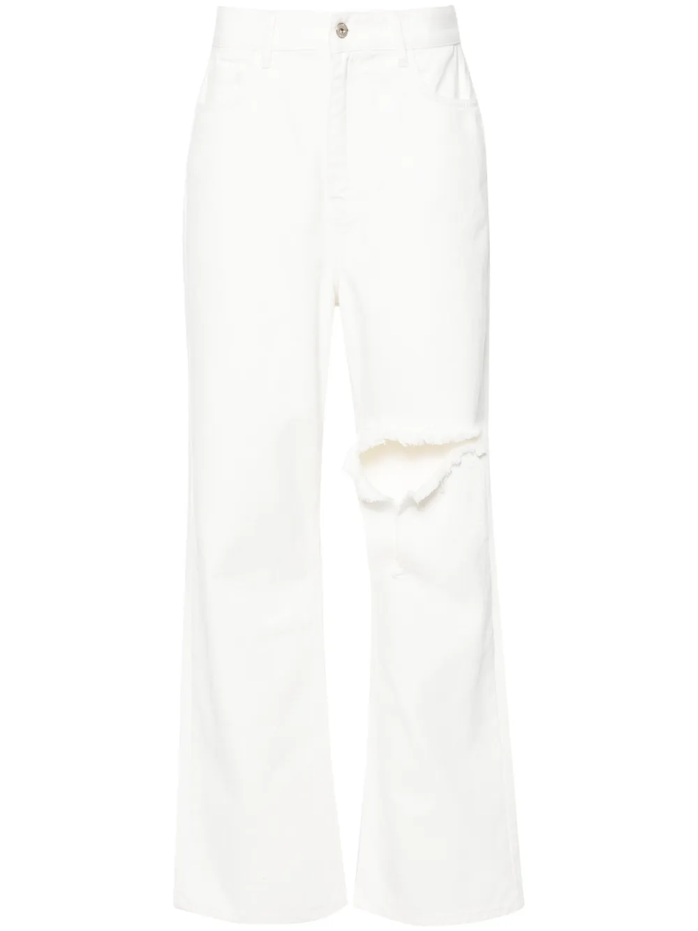 Джинсы широкого кроя с завышенной талией Rokh, белый
Джинсы широкого кроя с завышенной талией Rokh, белый