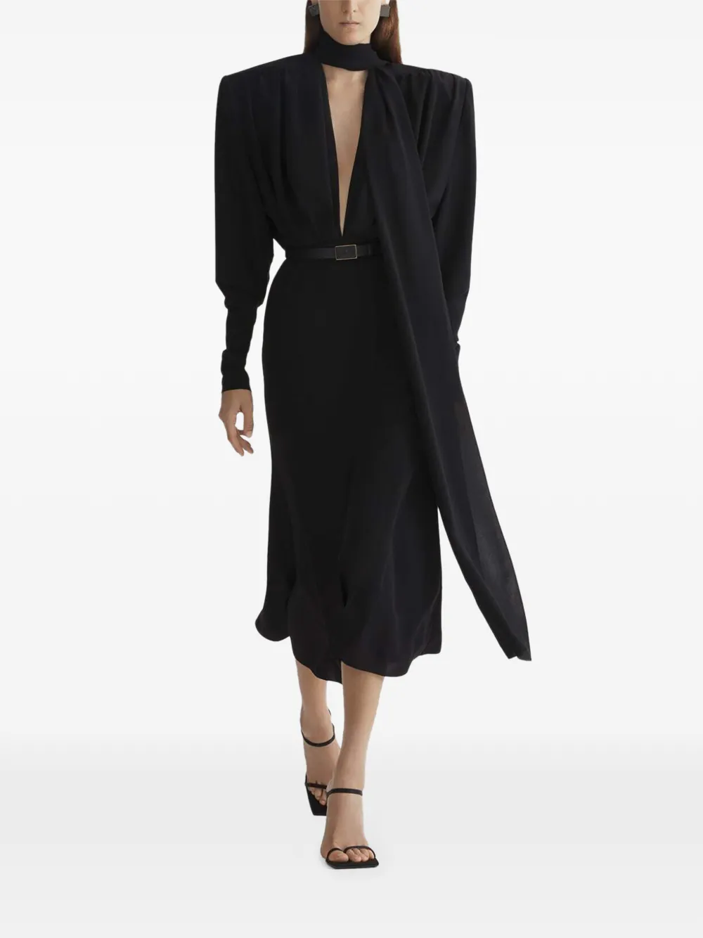 Платье с поясом Mugler, черный
Платье с поясом Mugler, черный