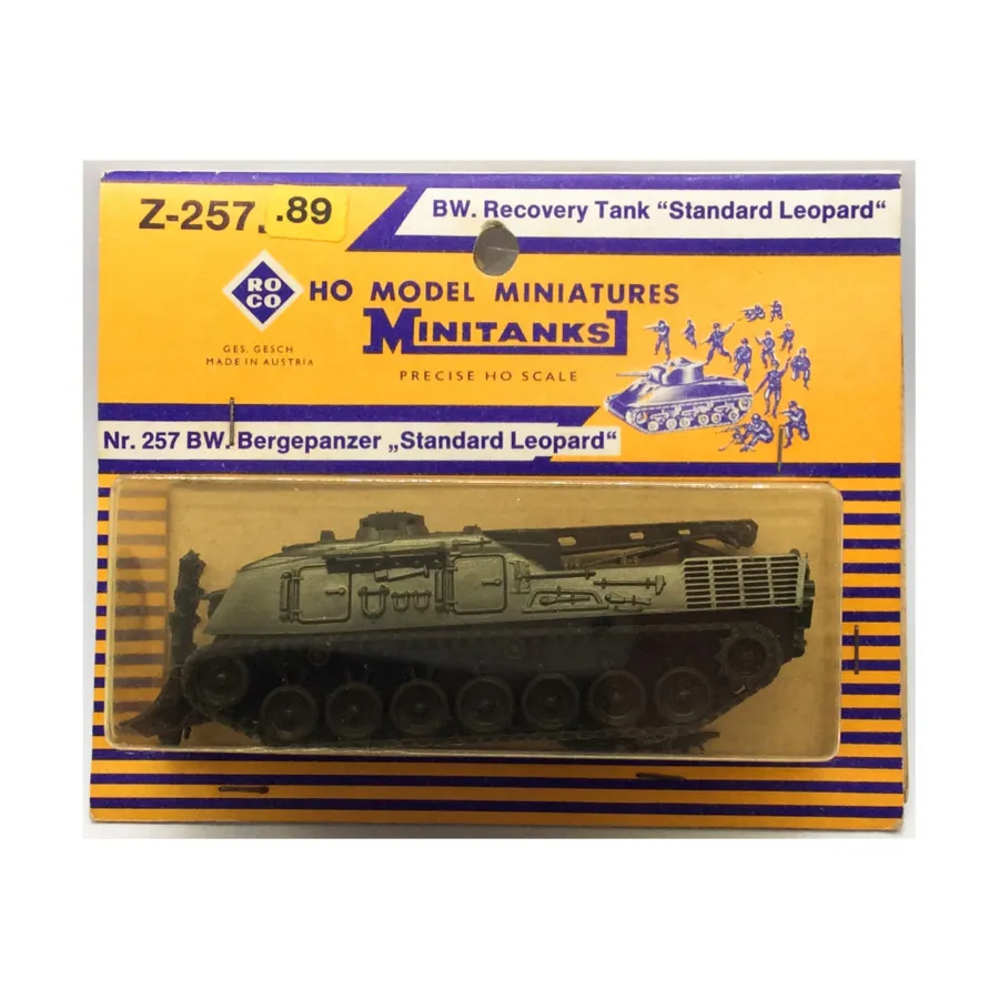 Резервуар для восстановления BW Standard Leopard, Military Miniatures (HO Scale) (Roco Miniatures)
Резервуар для восстановления BW Standard Leopard, Military Miniatures (HO Scale) (Roco Miniatures)