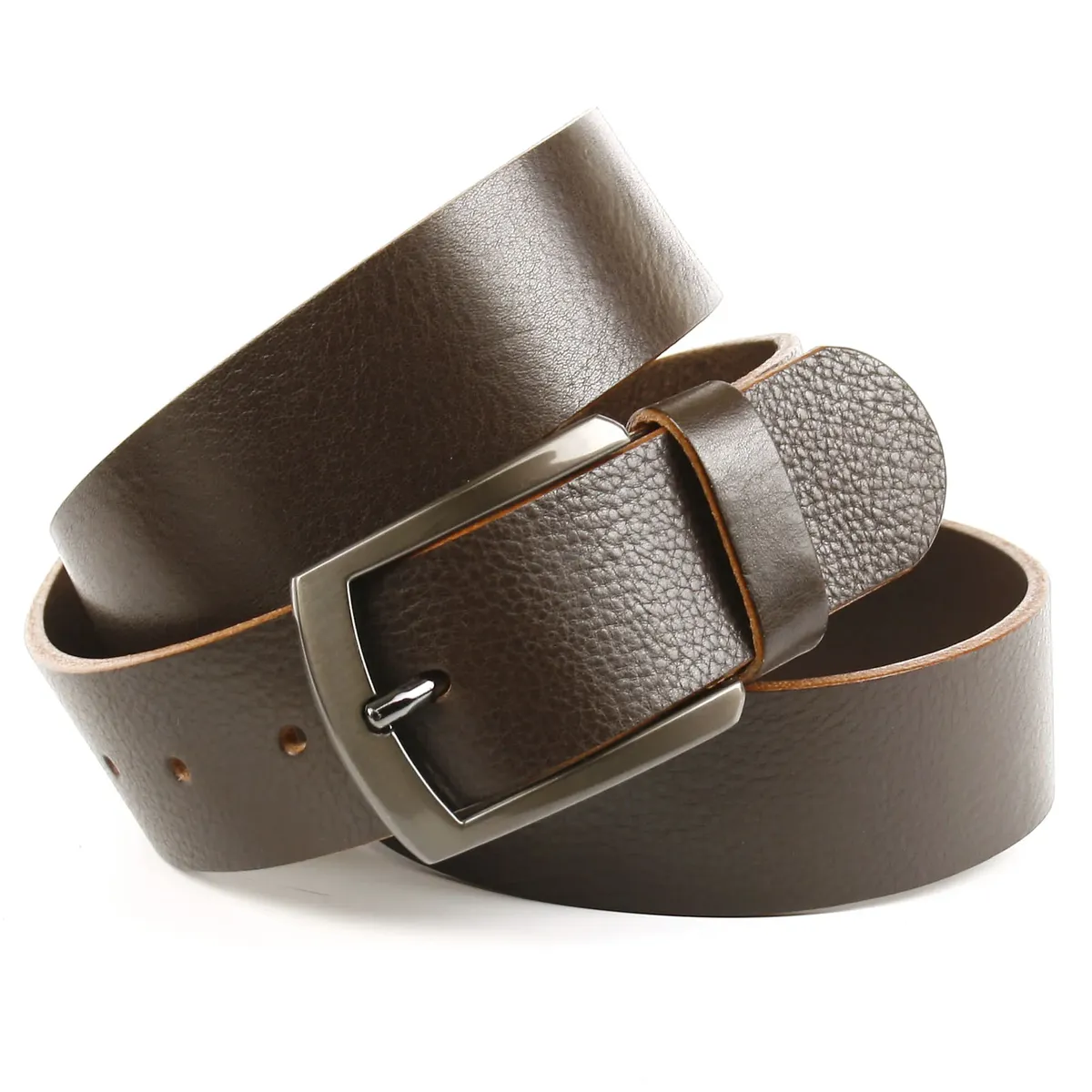 Кожаный ремень Anthoni Crown с блестящей пряжкой, коричневый
Кожаный ремень Anthoni Crown с блестящей пряжкой, коричневый