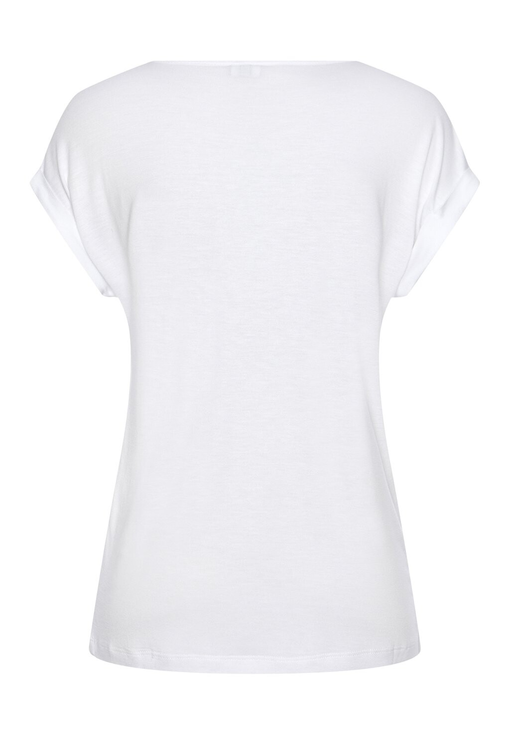 Базовая футболка LASCANA, белый 
Базовая футболка LASCANA, белый