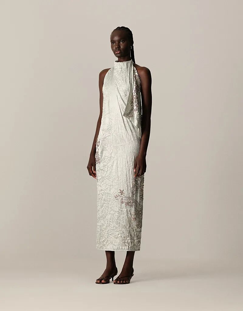 Платье миди ARRANGE из жатого атласа с драпировкой, воротником-стойкой, дымчато-серым цветом
Платье миди ARRANGE из жатого атласа с драпировкой, воротником-стойкой, дымчато-серым цветом