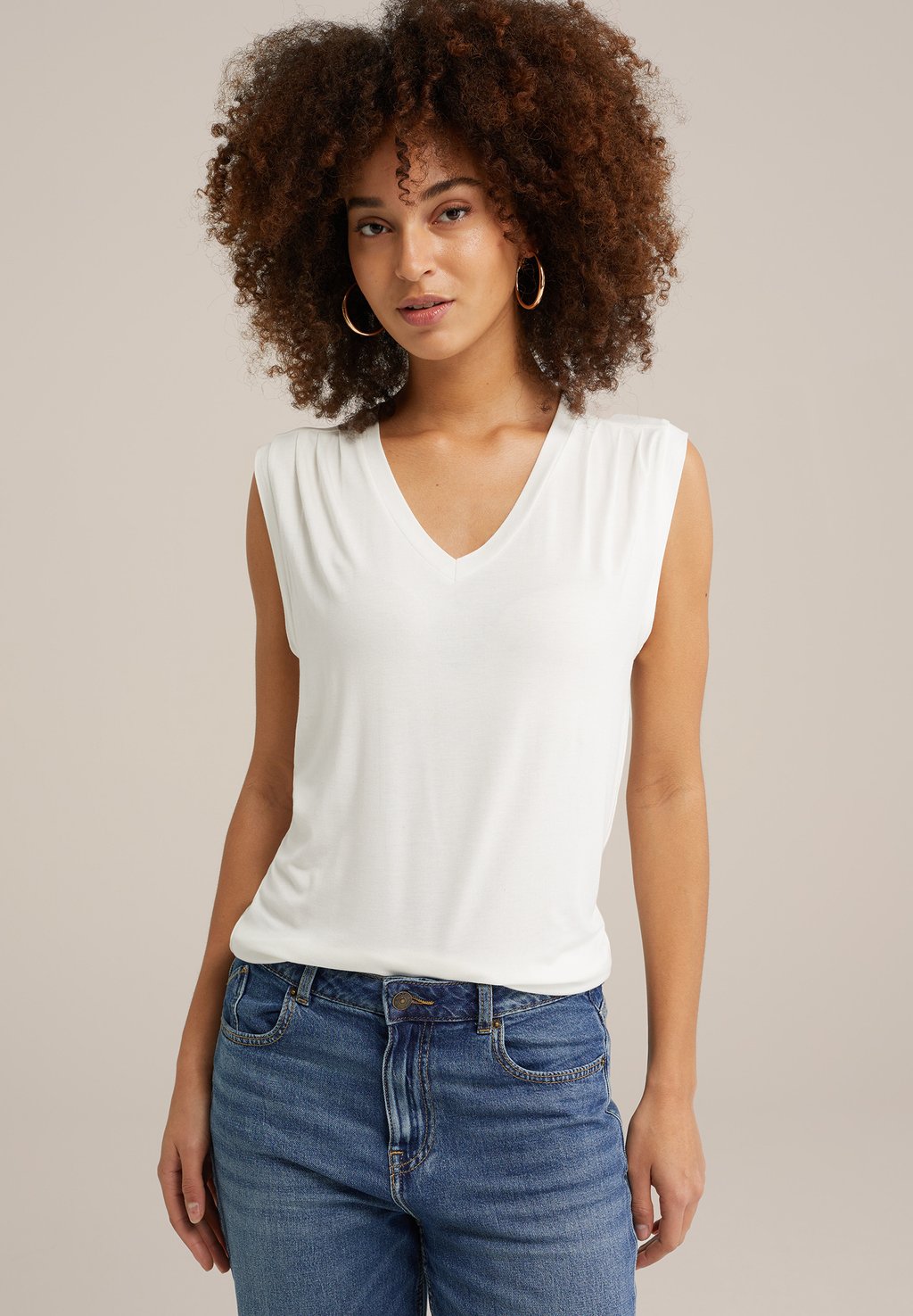 Топ WE Fashion, слоновая кость
Топ WE Fashion, слоновая кость