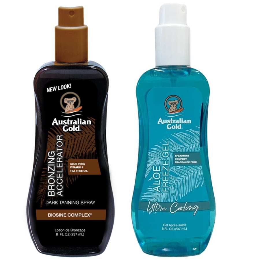 Australian Gold Spray Accelerator + Охлаждение после загара
Australian Gold Spray Accelerator + Охлаждение после загара