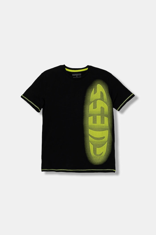 Детская хлопковая футболка Guess, черный
Детская хлопковая футболка Guess, черный