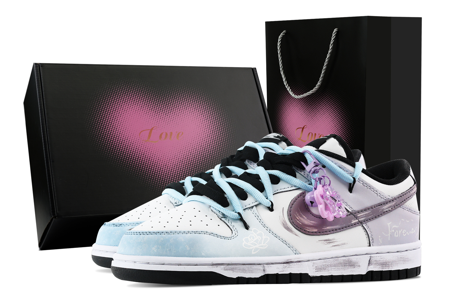 Nike Dunk Purple Shimmer, Heart Box нескользящие устойчивые к истиранию низкие скейтборд кроссовки унисекс - фиолетовый синий, цвет Purple Blue
Nike Dunk Purple Shimmer, Heart Box нескользящие устойчивые к истиранию низкие скейтборд кроссовки унисекс - фиолетовый синий, цвет Purple Blue