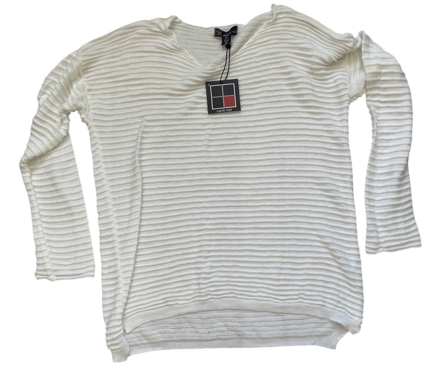 Carré Noir Женский ребристый свитер с длинными рукавами белого цвета
Carré Noir Женский ребристый свитер с длинными рукавами белого цвета