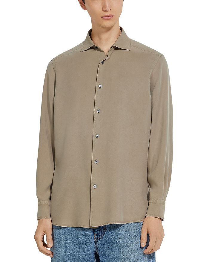 Шелковая рубашка с длинным рукавом ZEGNA, коричневый/бежевый
Шелковая рубашка с длинным рукавом ZEGNA, коричневый/бежевый