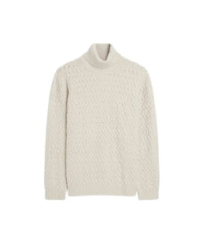 Универсальный однотонный свитер с высоким воротником Cinque, бежевый
Универсальный однотонный свитер с высоким воротником Cinque, бежевый