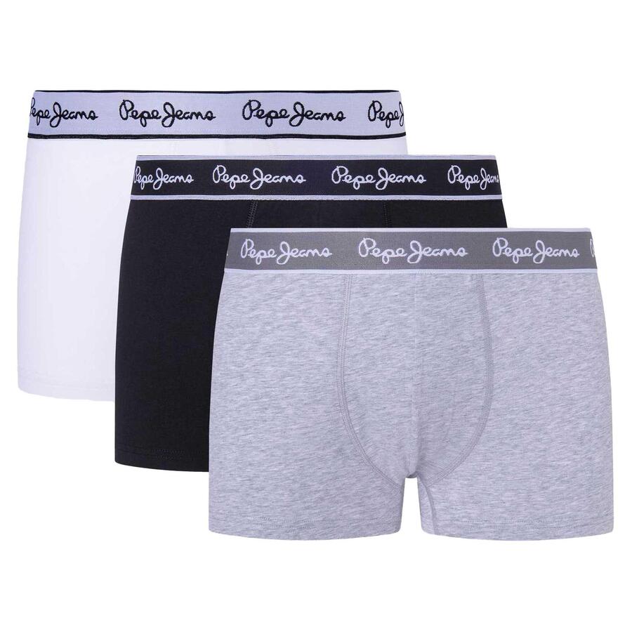 Мужские трусы-боксеры Pepe Jeans, 3 пары — нижнее белье, хлопок, логотип на поясе, однотонные
Мужские трусы-боксеры Pepe Jeans, 3 пары — нижнее белье, хлопок, логотип на поясе, однотонные